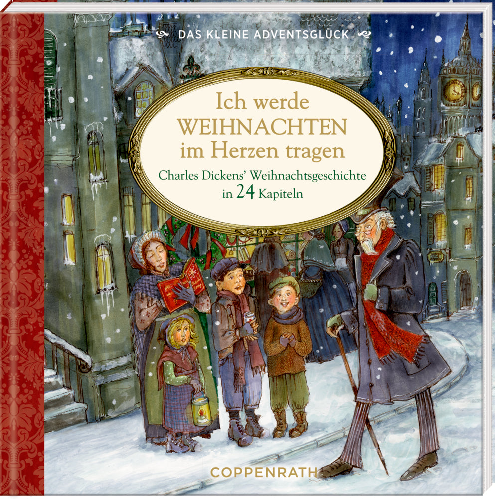 Coppenrath Charles Dickens Weihnachtsgeschichte – Adventskalender-Buch – 15 × 15 cm