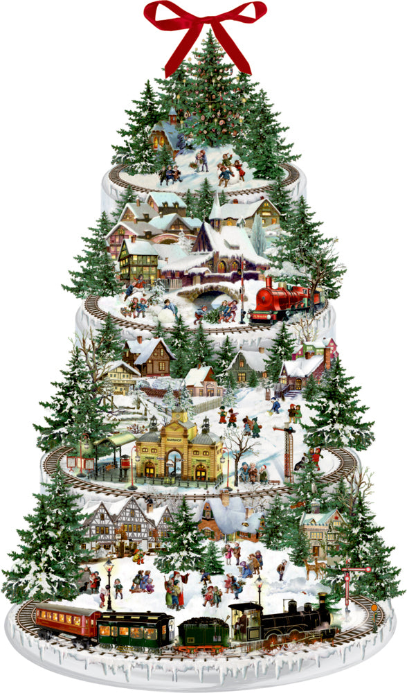 Coppenrath Eisenbahn Tanne – Adventskalender – 39,8 × 68,2 cm