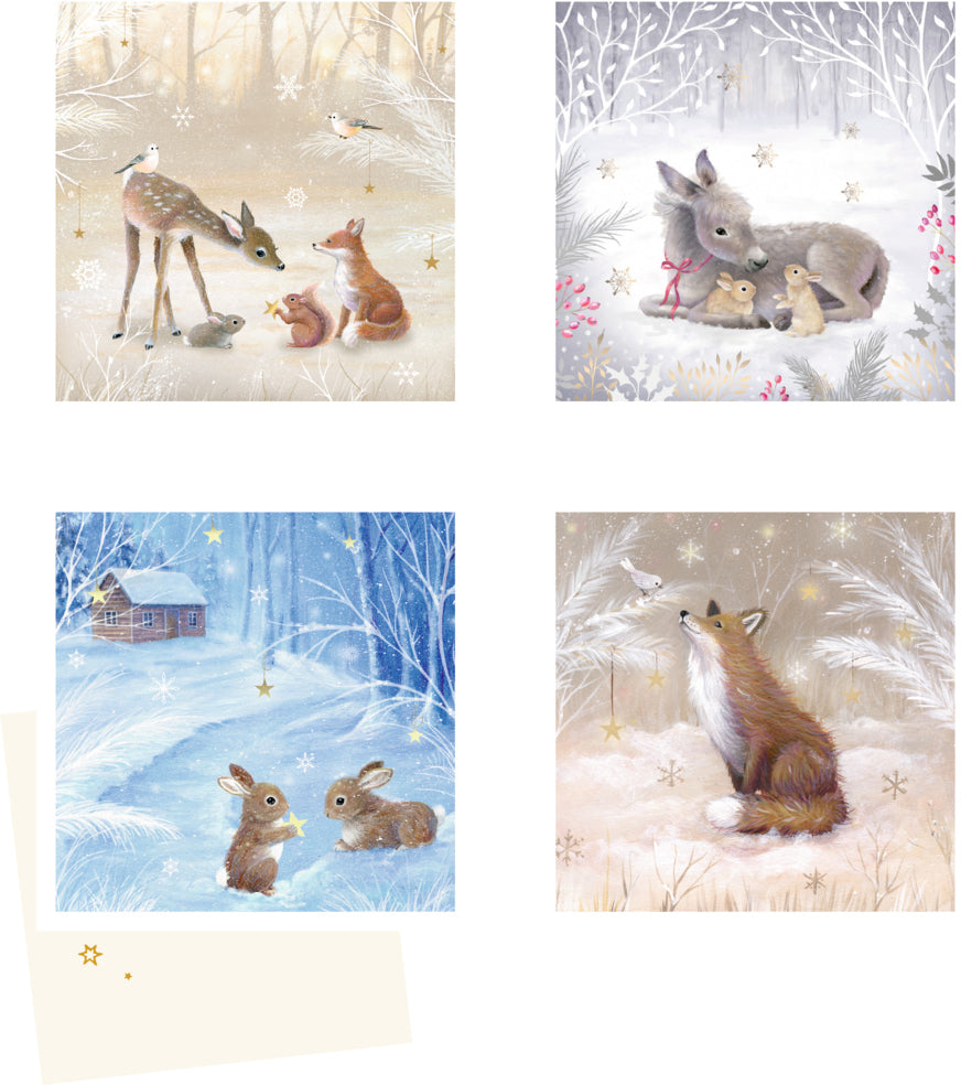 Coppenrath Weihnachtskarten – 173 × 177 mm, mit Couvert, Winterzauber