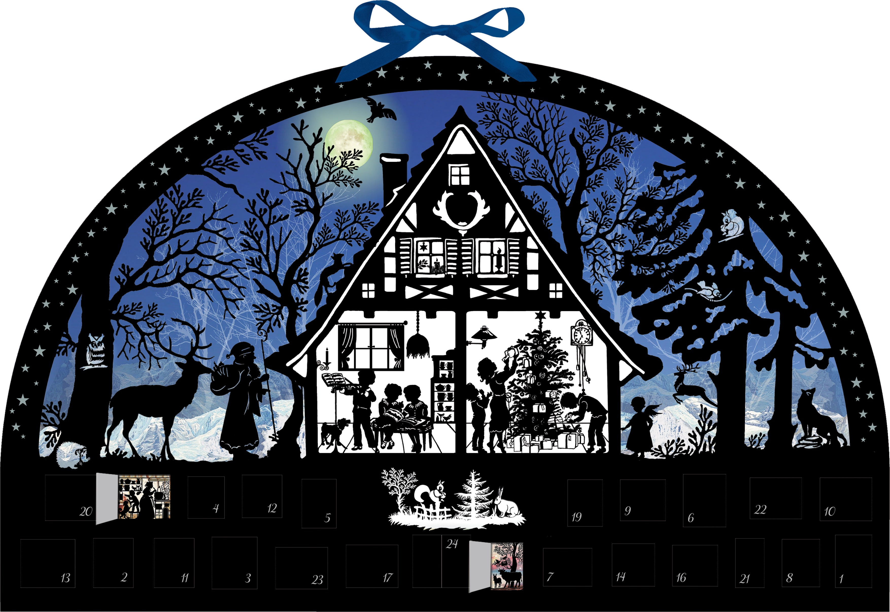 Coppenrath Lichterbogen Weihnachtswald – Adventskalender – 40,8 × 52 cm