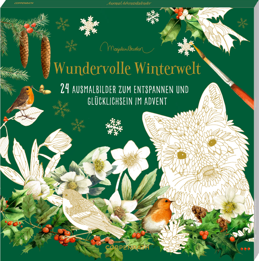 Coppenrath Wundervolle Winterwelt – Adventskalender – 23 × 23 cm – 24 Ausmalbilder