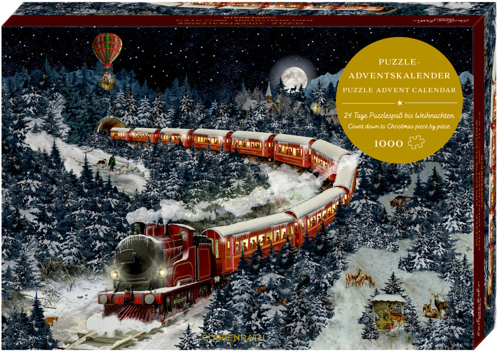 Coppenrath Adventskalender Weihnachtsexpress Puzzle – Rätselspiel