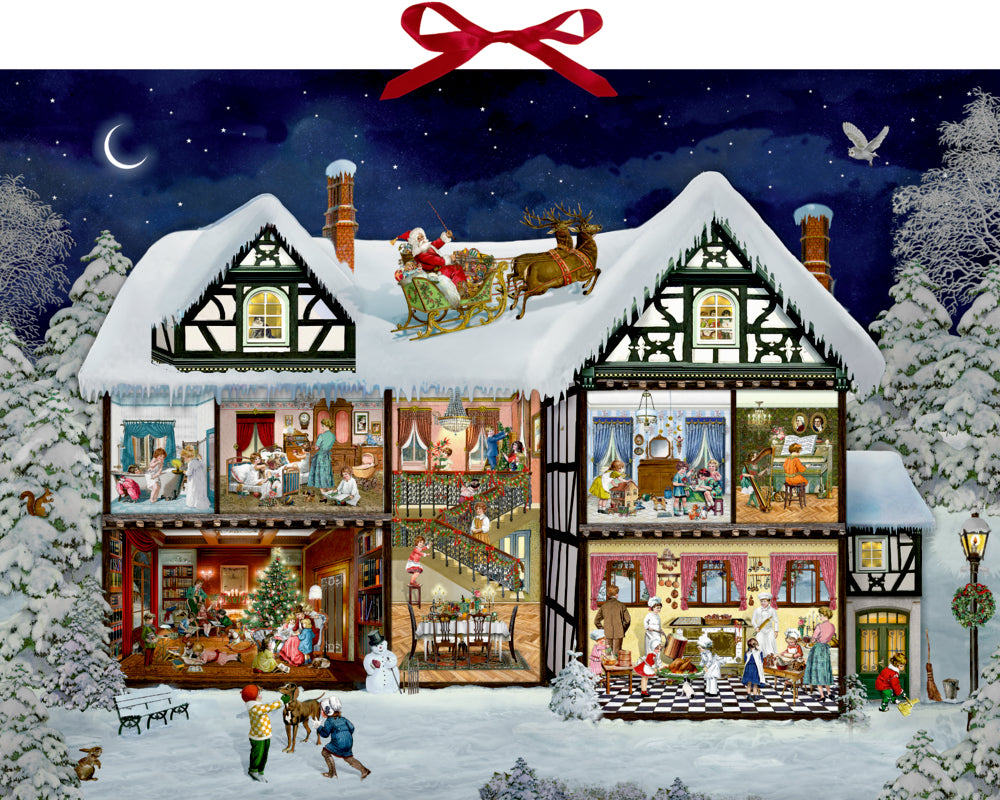 Coppenrath Im Adventshaus Verwandeltürchen – Adventskalender – 39 × 60 cm