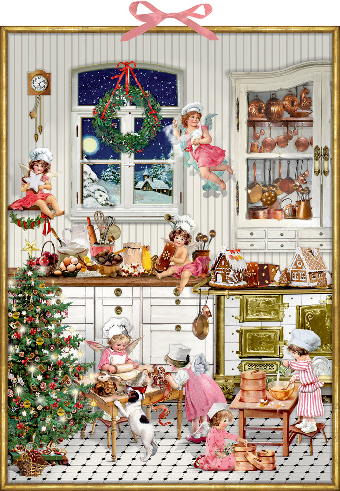 Coppenrath Nostalgische Weihnachtsbäckerei – Adventskalender – 39 × 61 cm – 24 Zettel