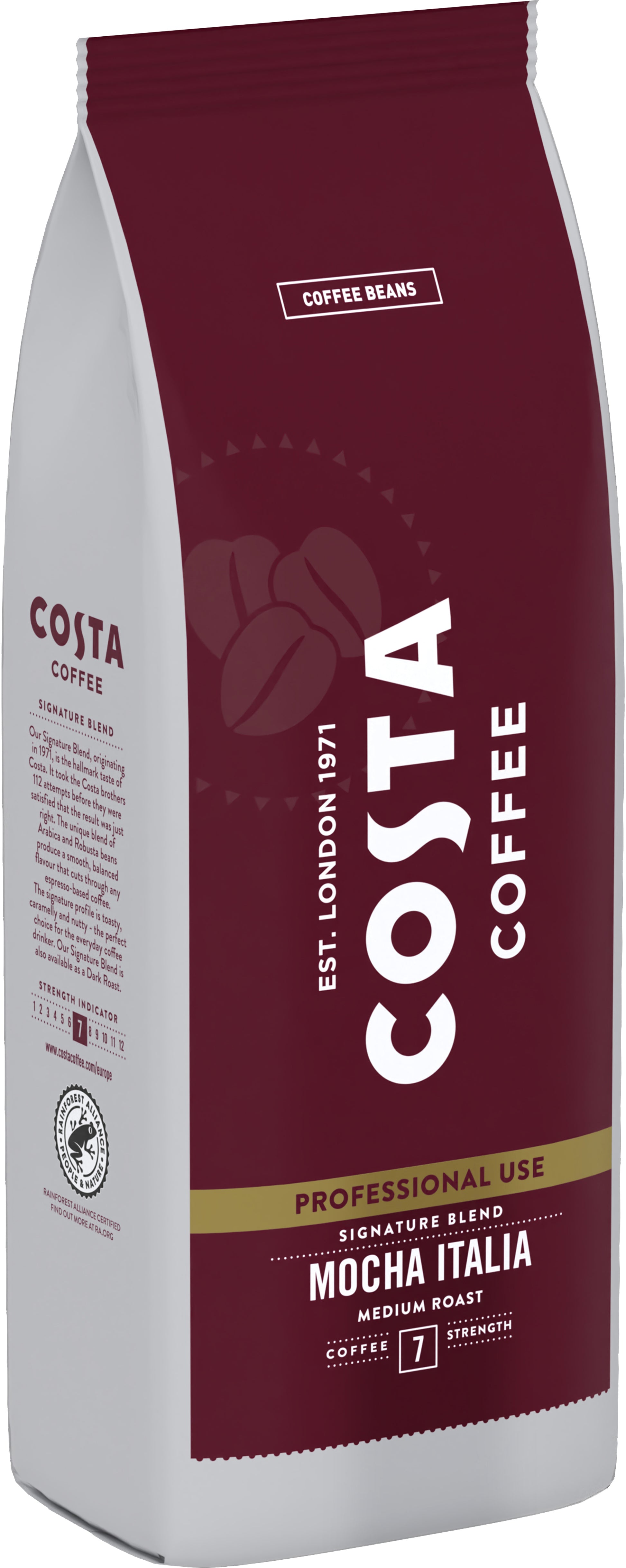 Costa Signature Blend – Bohnenkaffee – Espresso, Arabica/Robusta, mittel, 1,019 kg