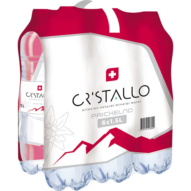 Cristallo Mineralwasser prickelnd – 6 × 1,5 l