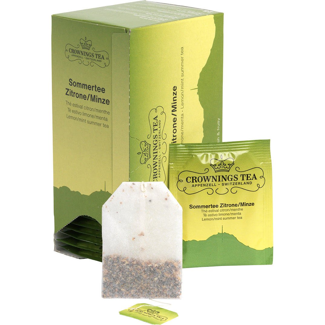 Crowning's Früchtetee Zitrone & Minze – Teebeutel 25 Beutel