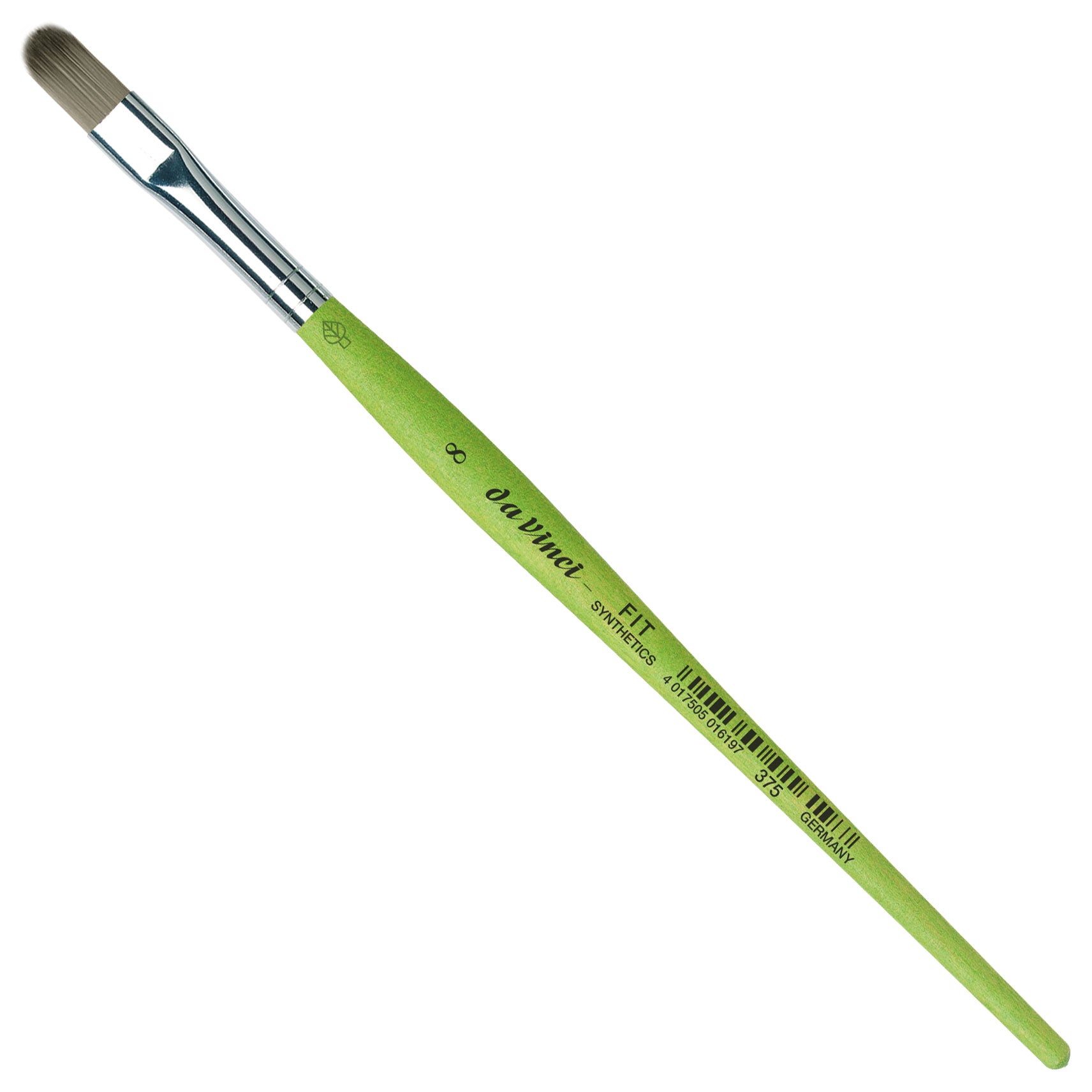 Da Vinci – VA-375_8 – Pinsel – Katzenzungenpinsel, Grösse 8, Synthetik, Länge 190 mm, Aluminiumzwinge