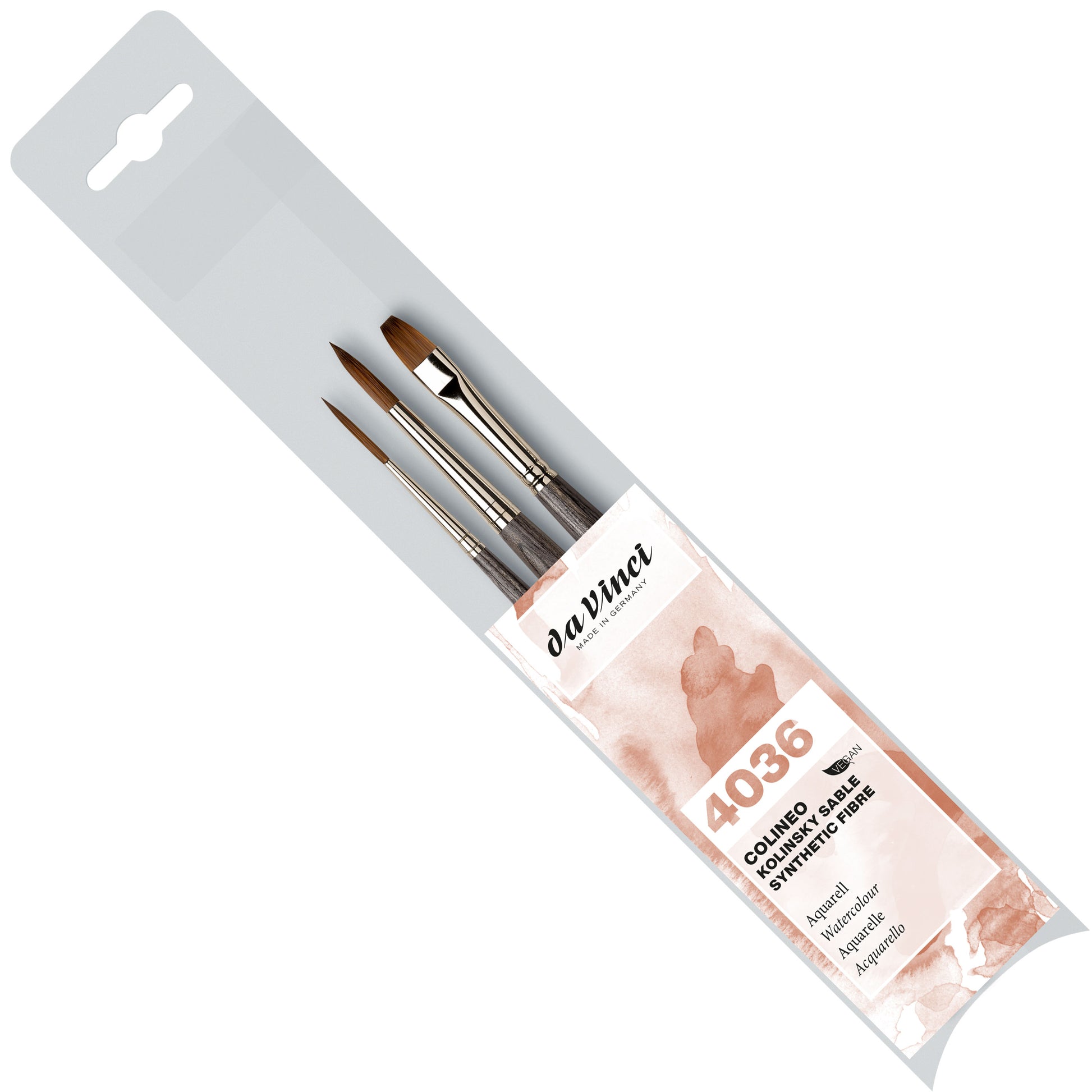 Da Vinci – Colineo VA-4036_0 – Pinsel-Set, Synthetik, Grösse 4/6/8, 3er-Set
