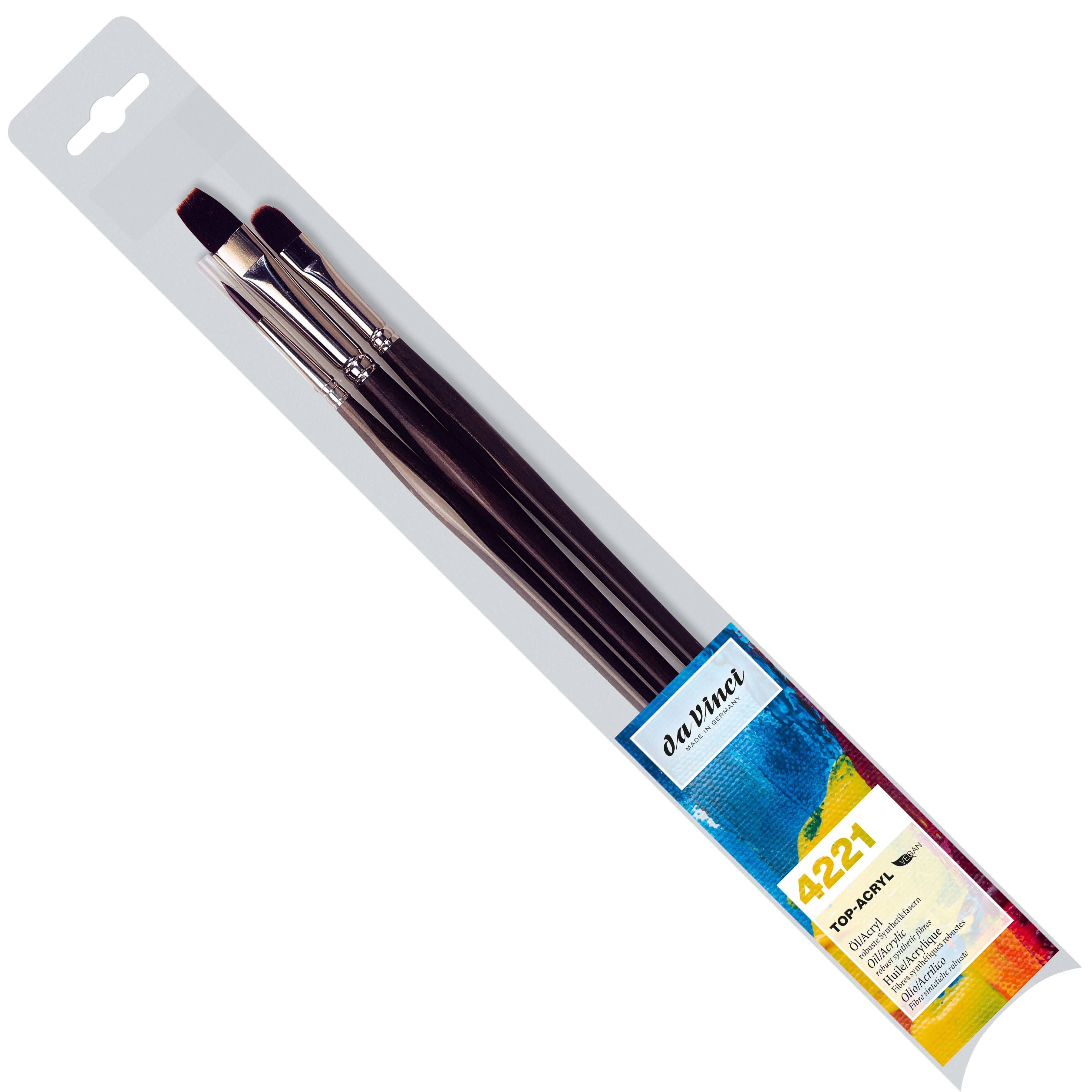 Da Vinci – Top Acryl – Pinsel-Set, Synthetik, Grösse 12/8/4, 3er-Set