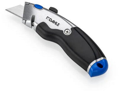 Dahle Cutter Heavy Duty 10890-162 – Trapezmesser, Metallgehäuse, gummierte Griffzone, inkl. 3 Ersatzklingen