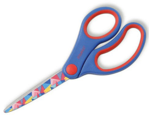 Dahle Prisma Kinderschere 18,0 cm, abgerundet, für Rechtshänder – Edelstahl, Softgrip