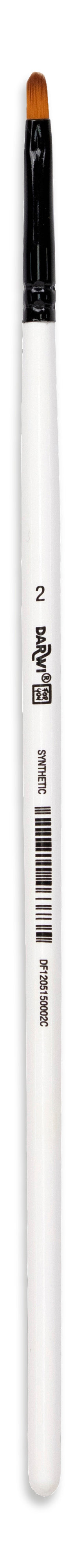Darwi For You – Pinsel – Katzenzungenpinsel, Grösse 2, Breite 5 mm, Synthetikborsten, Länge 222 mm