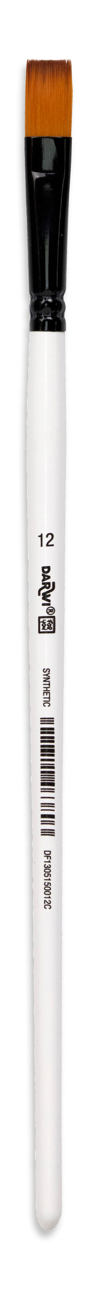 Darwi For You – Pinsel – Flachpinsel, Grösse 12, Breite 10 mm, Synthetik, FSC-Holzgriff