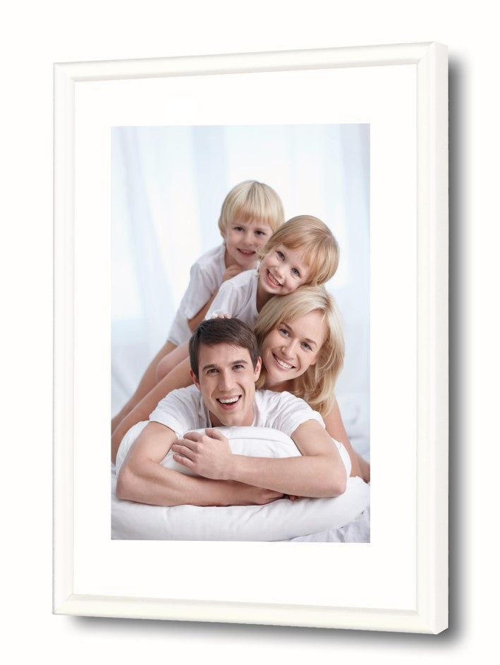 Debex Wechselrahmen – für 60 × 80 cm – Kunststoff & MDF, weiss