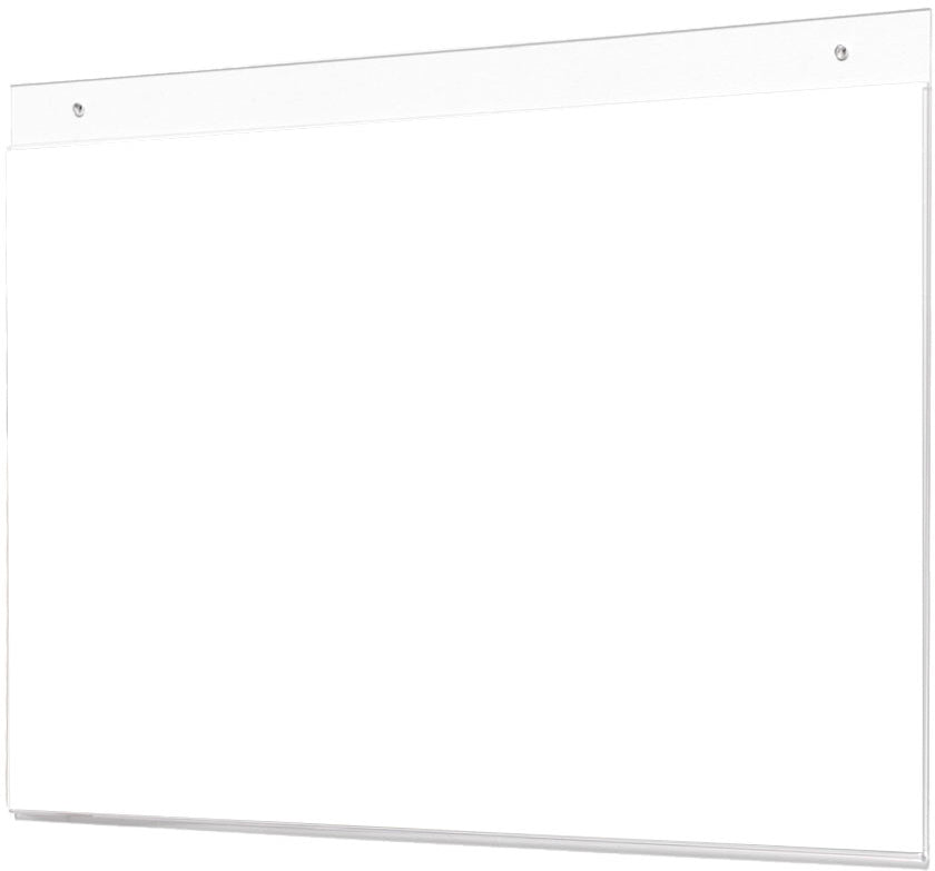 Deflecto Sichttafelhalter Classic Image – für A3 – quer – vorgebohrt für Wandmontage – Polystyrol (PS)