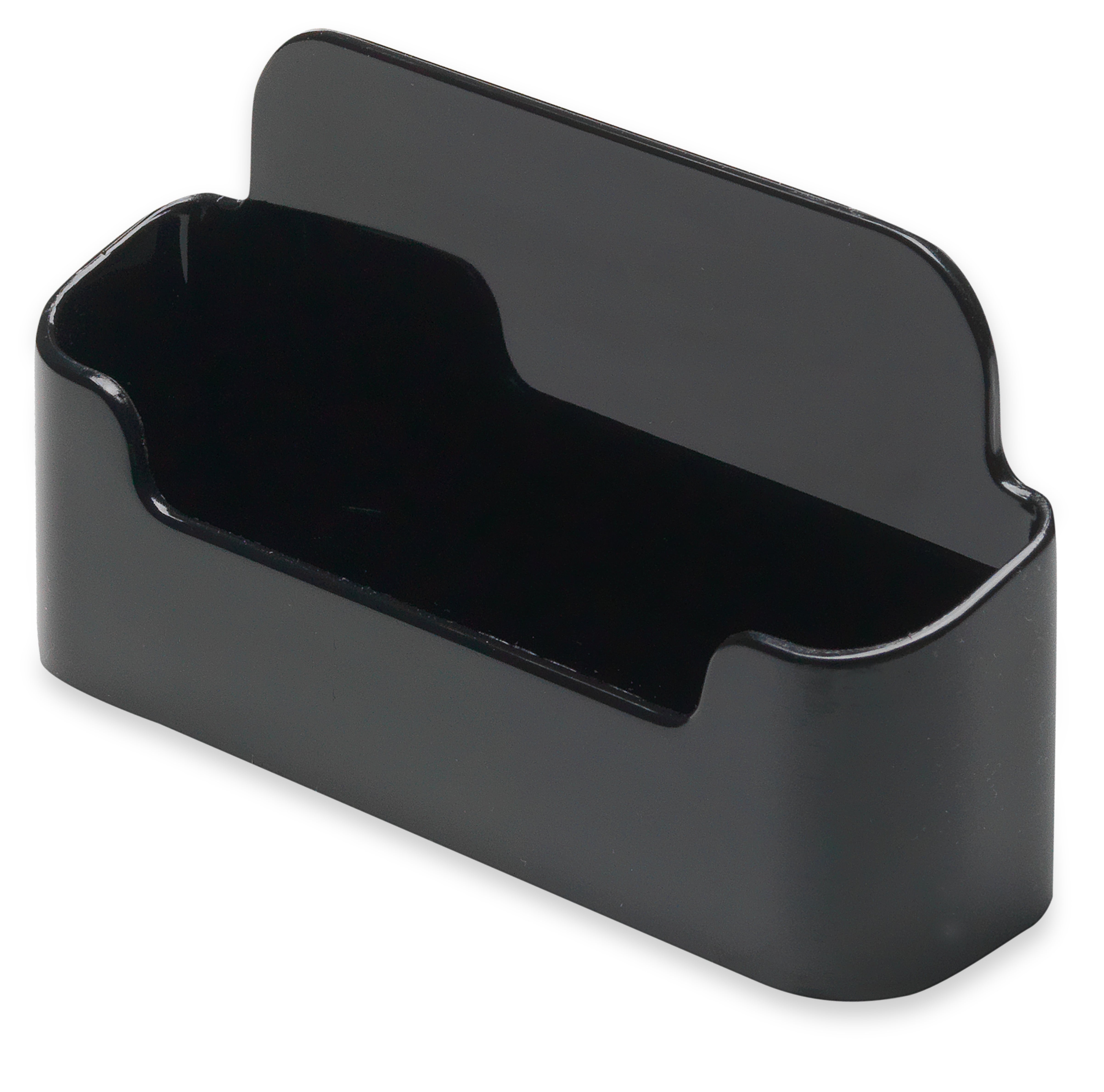 Deflecto Visitenkartenhalter für Karten bis 85 × 55 mm – Polystyrol (PS), transparent, 59 × 38 × 103 mm