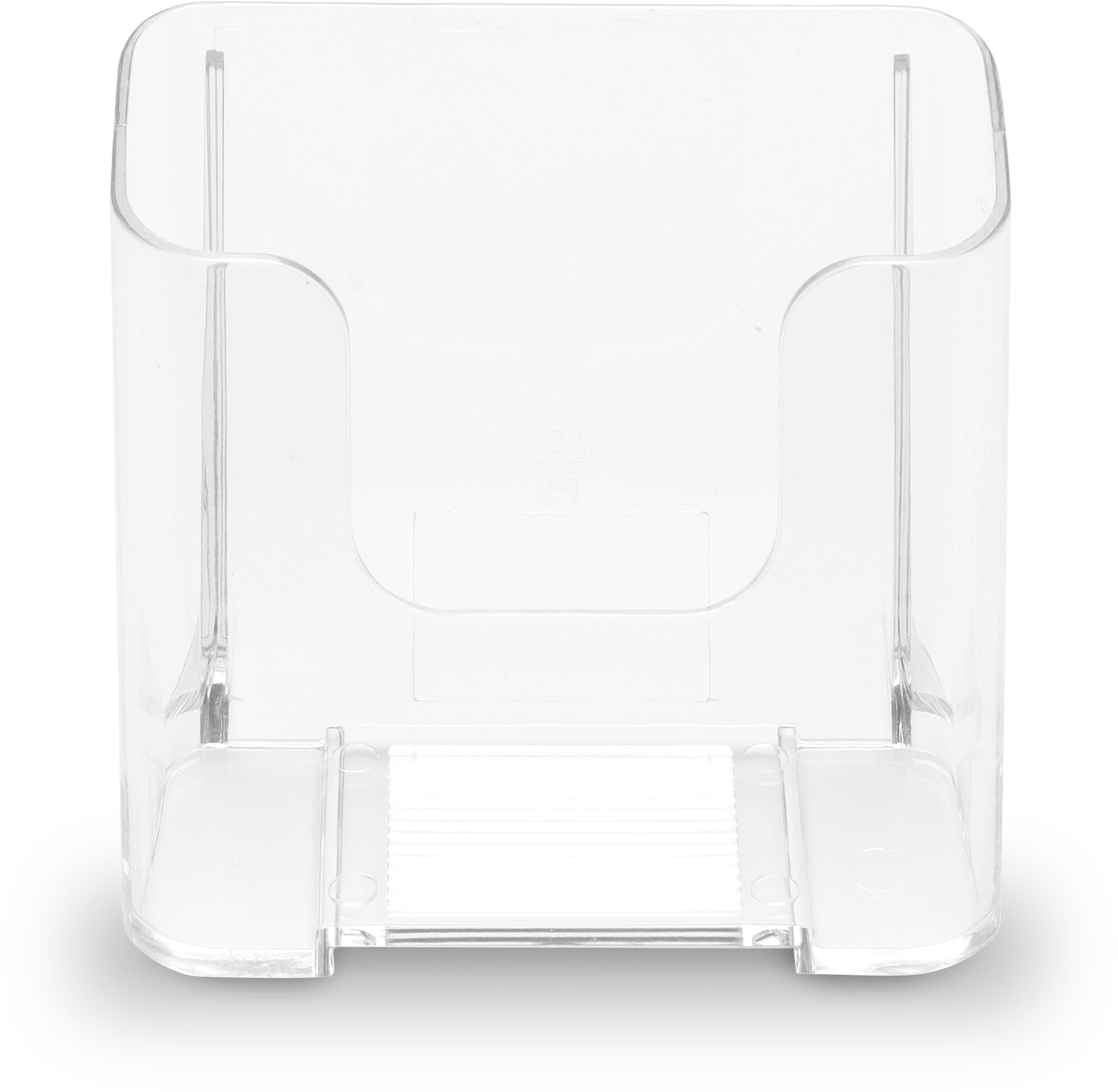 Deflecto Tischprospekthalter – für 1/3 (Hochformat) – freistehend – transparent – Polystyrol – 80×100×110 mm
