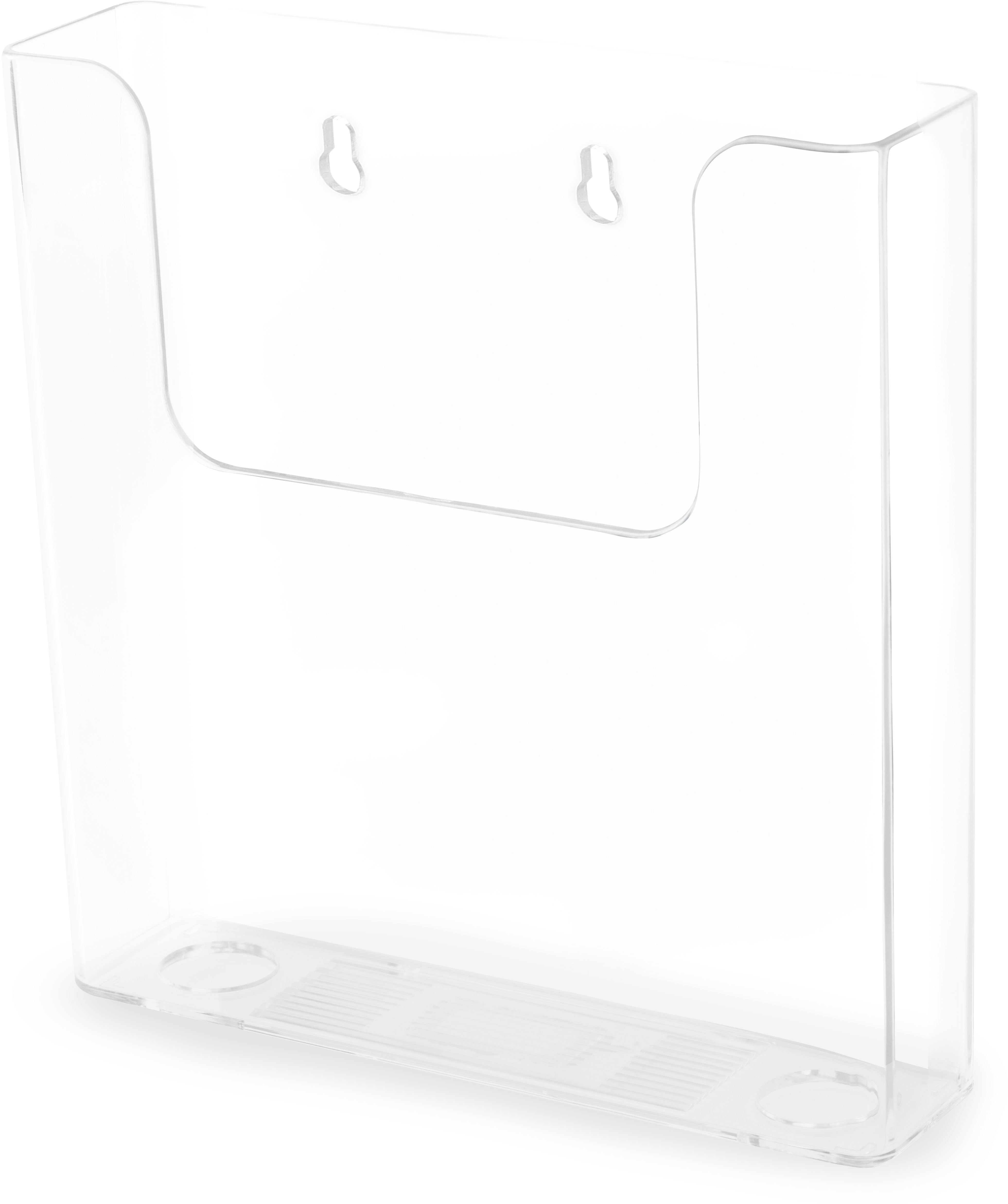 Deflecto Tischprospekthalter A4 – freistehend, wandmontierbar – Polystyrol, transparent