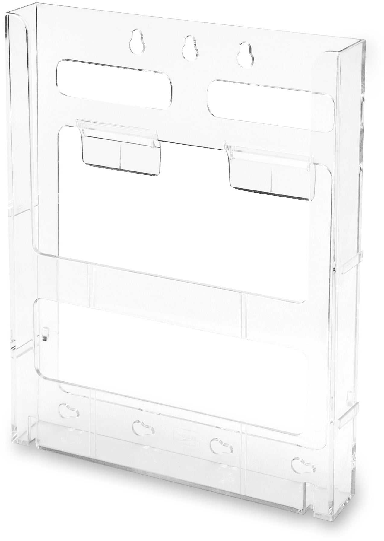 Deflecto Prospekthalter (Tisch/Wand) LIT-LOC – für A4 hoch, Polystyrol, B 35 × H 285 × T 230 mm