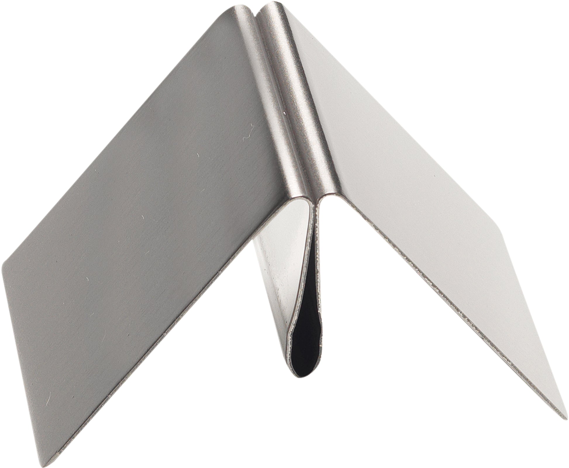 Deflecto Kartenhalter 794161 – doppelseitig – silber – Acryl/Edelstahl – 60×60×60 mm