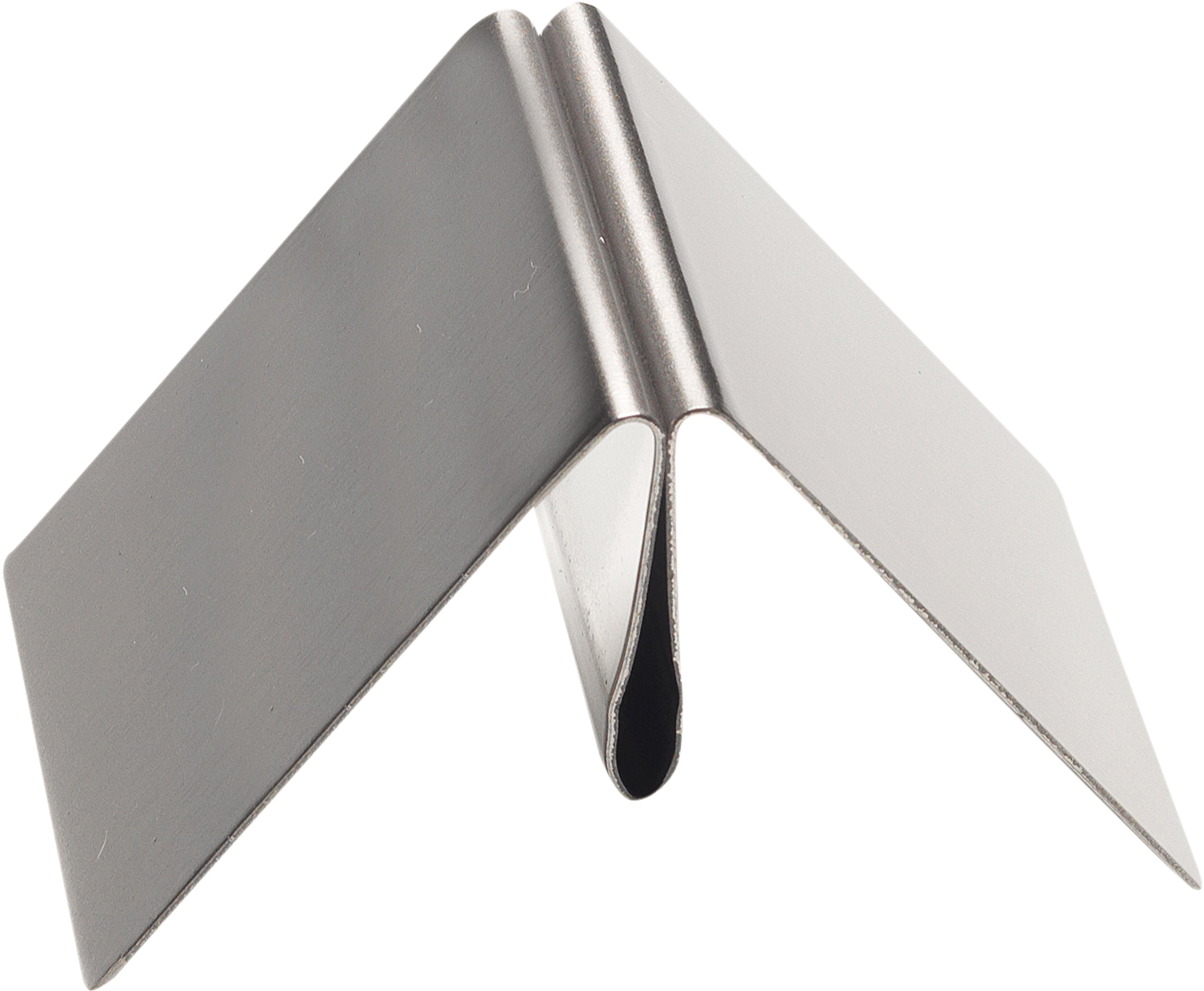 Deflecto Kartenhalter 794161 – doppelseitig – silber – Acryl/Edelstahl – 60×60×60 mm