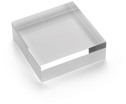 Deflecto Acrylblock 75 × 25 × 75 mm – Acryl, transparent – AB225