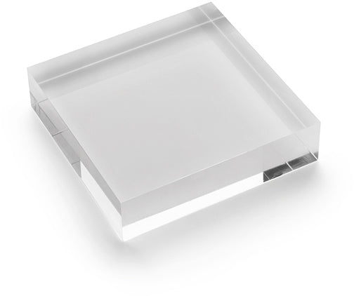 Deflecto Acryl-Block 100 × 25 × 100 mm – Acryl, transparent – AB325