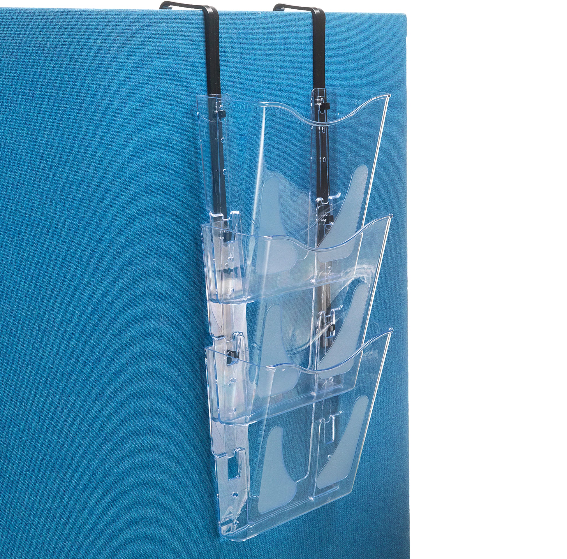 Deflecto Wandprospekthalter 3 Fächer A4 – Polystyrol, transparent – DOCU POCKET