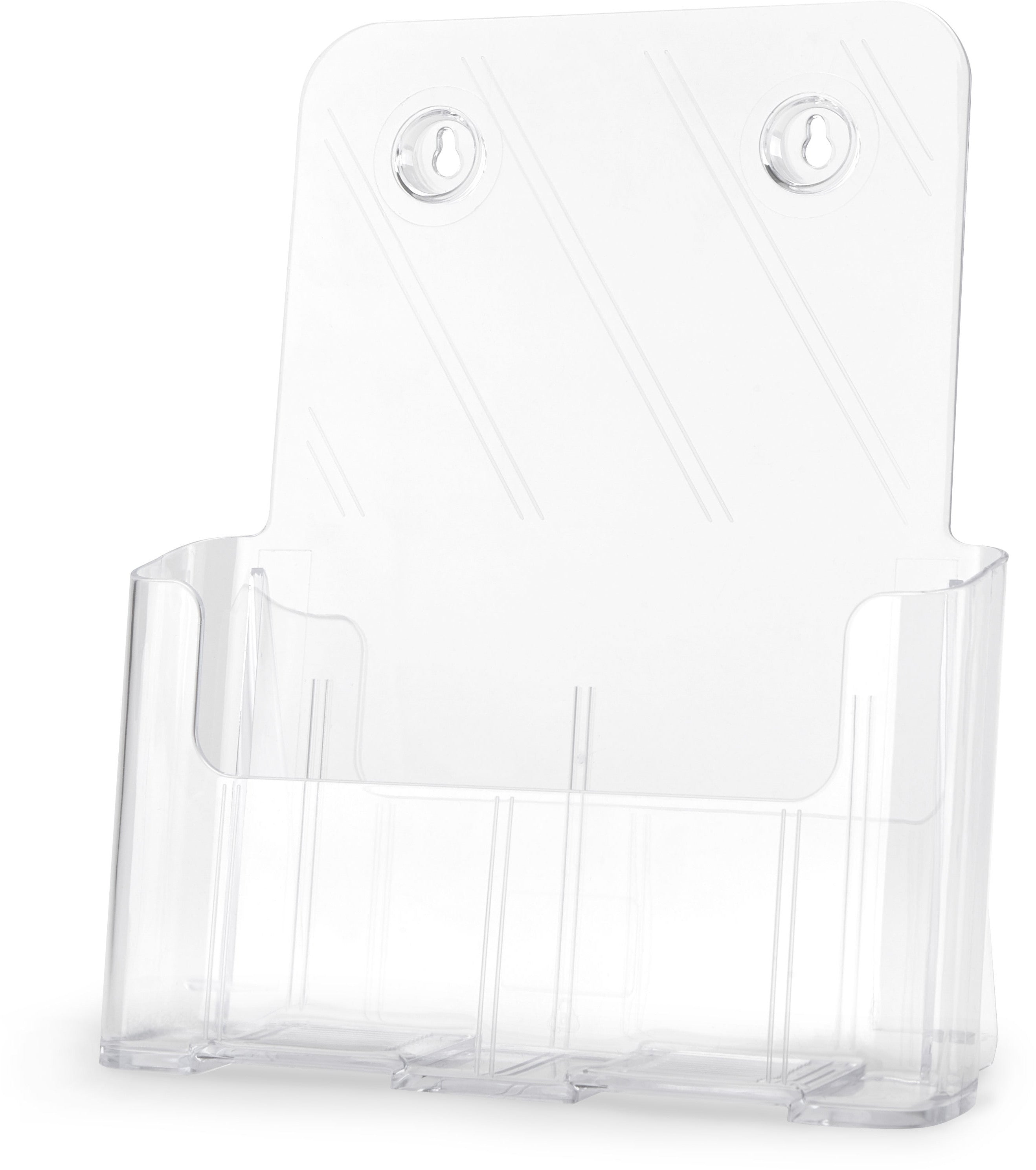 Deflecto Wandprospekthalter Classic – für A4 – 1 Fach – transparent – Polystyrol – 235×290×90 mm