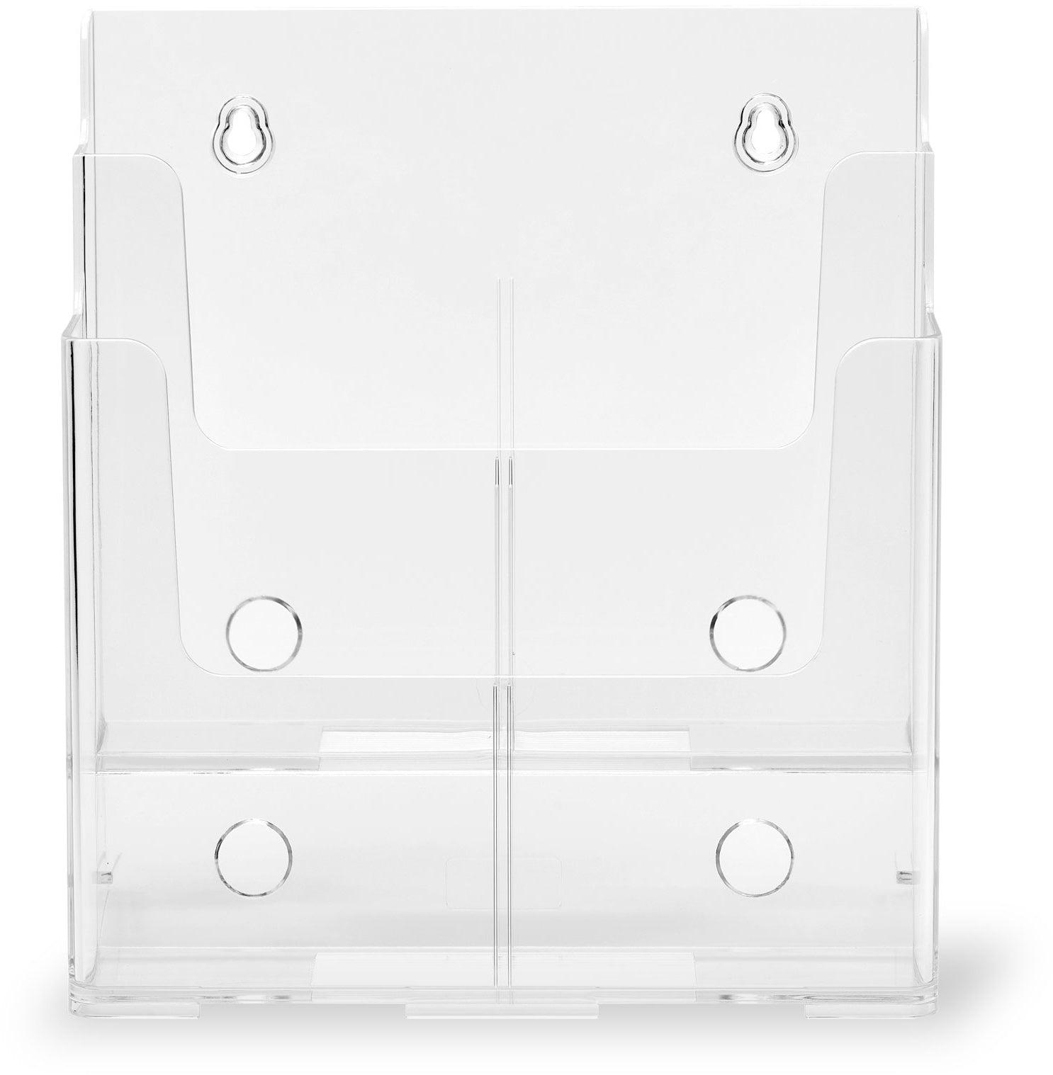 Deflecto Classic Prospekthalter – für A4 – 2 Fächer – transparent – Polystyrol – 125×290×240 mm