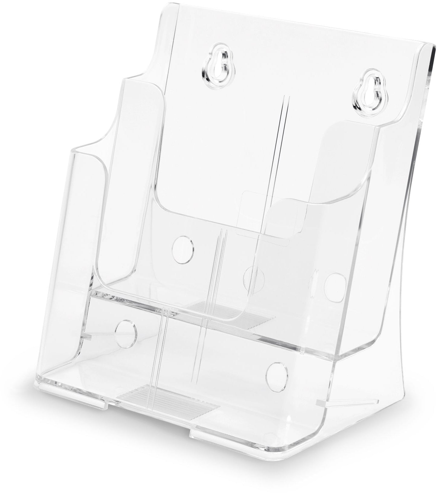 Deflecto Prospekthalter Classic LHPA521 – für A5 hoch, 2 Fächer, Polystyrol, B 120 × H 200 × T 175 mm