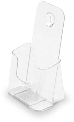 Deflecto Wandprospekthalter Classic – für DL – 1 Fach – Aufstell-/Wandmontage – Polystyrol