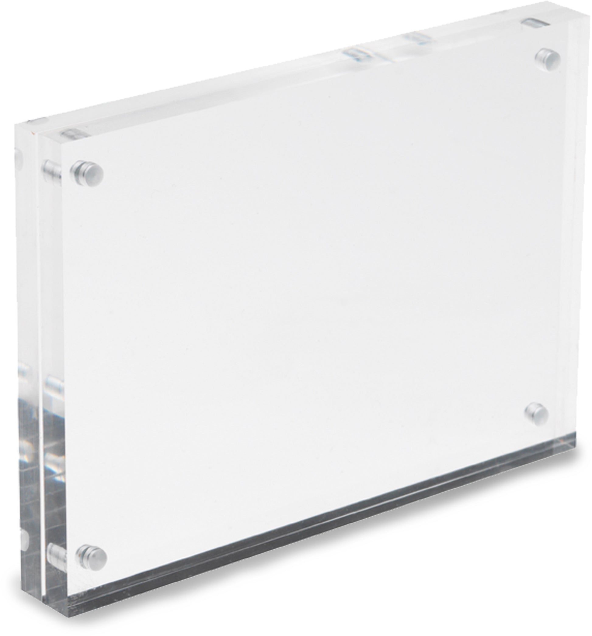 Deflecto Tischaufsteller – für A6 – magnetisch – transparent – Acryl – 150×105×15 mm