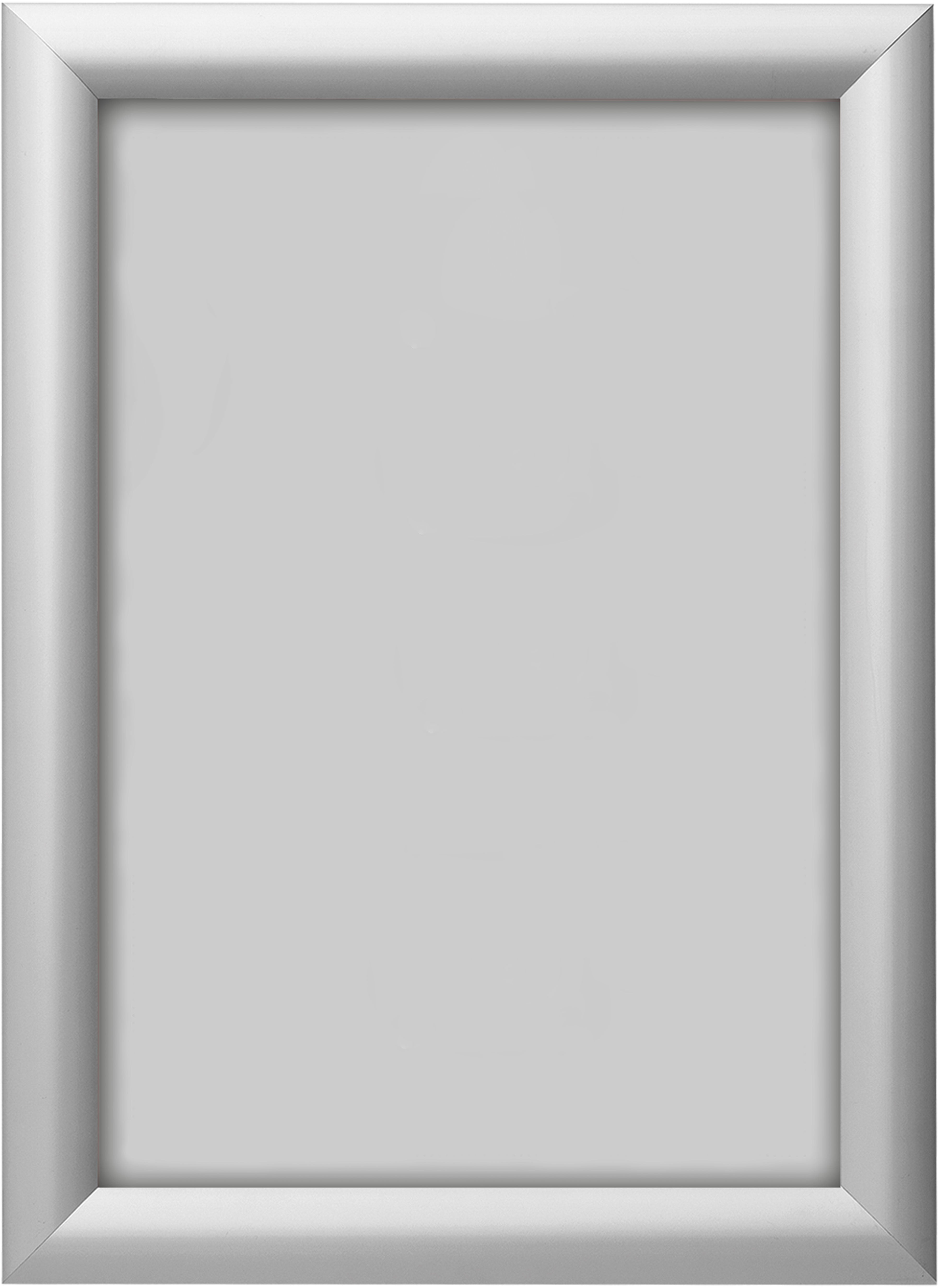 Deflecto Plakatrahmen – für A3 – Klapprahmen – Silber – Aluminium – 345×470×20 mm