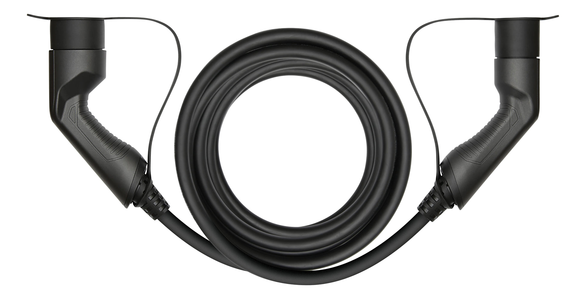 Deltaco Adapterkabel Typ 2–Typ 3, 3-phasig 32 A, 10 m, IP66, LSZH, abgewinkelt – schwarz
