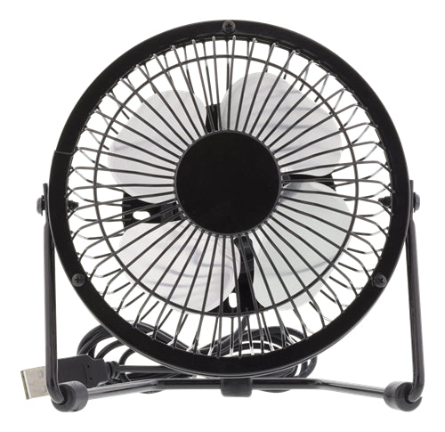 Deltaco USB-Tischventilator FT-750 – 10 cm, 2,5 W, Schwarz