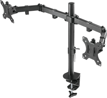 Deltaco Gaming GAM-040 – Monitorarm Tischhalterung – Klemme/Durchführung – 2 Monitore – 13–32" – Schwarz