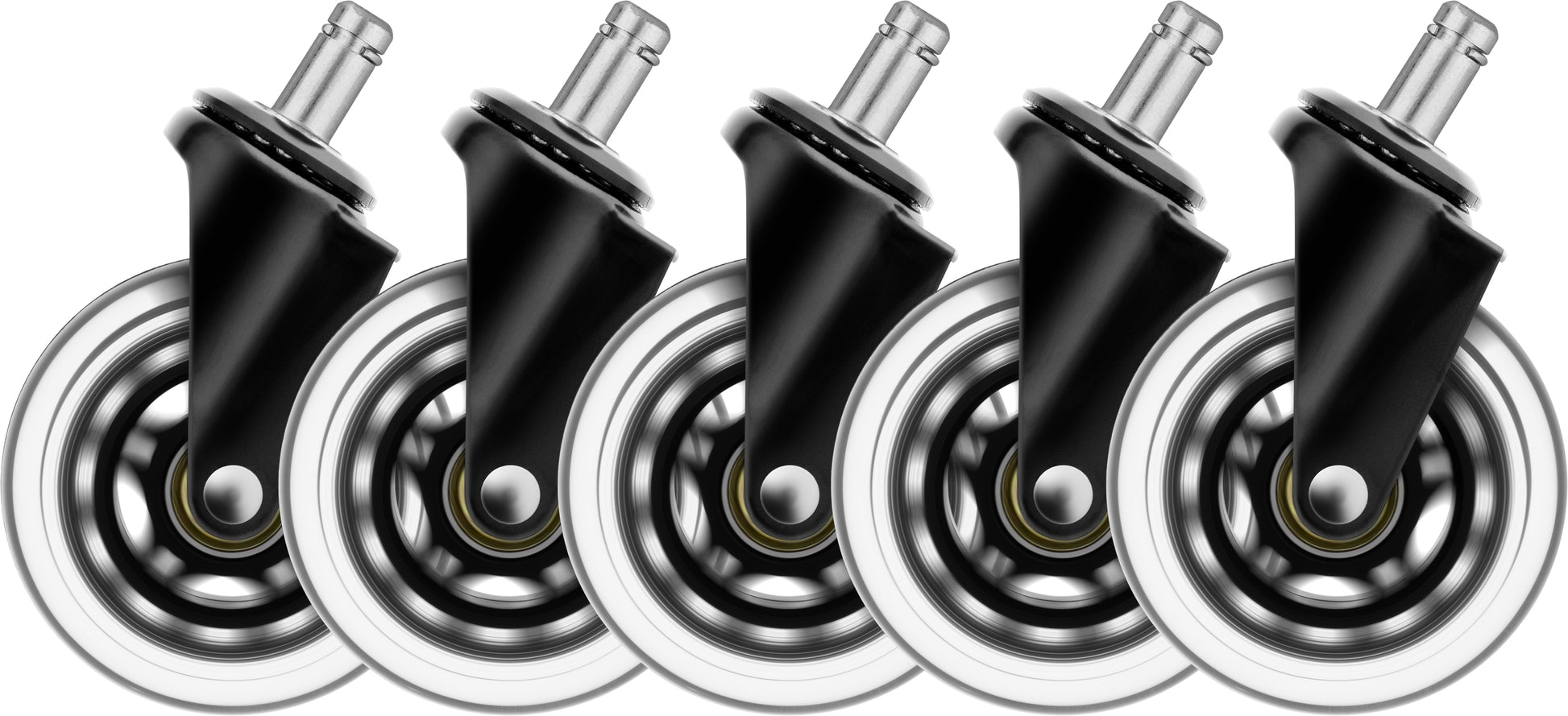 Deltaco Gaming Rollen-Set – 5er-Pack, Schwarz