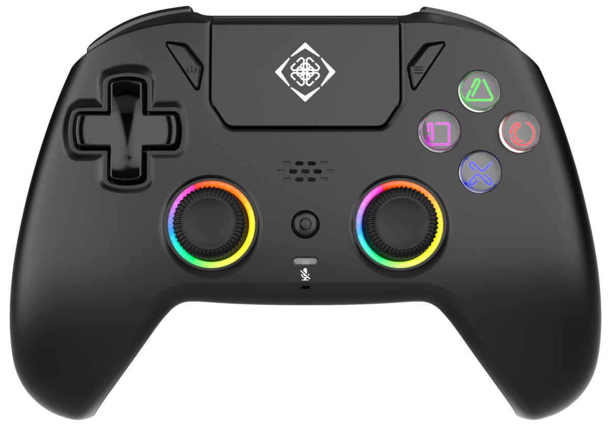 Deltaco GAM-189 – Gamepad – Bluetooth/USB, Hall-Effekt-Sensoren, einstellbare Trigger, RGB, für PS5 & PC