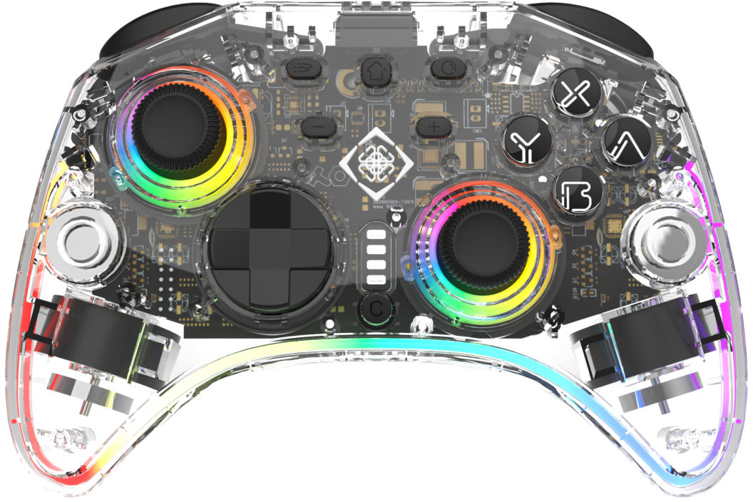 Deltaco Gaming GAM-198-T – Gamepad – USB + Bluetooth, RGB, Turbo, für Nintendo Switch, Android & PC