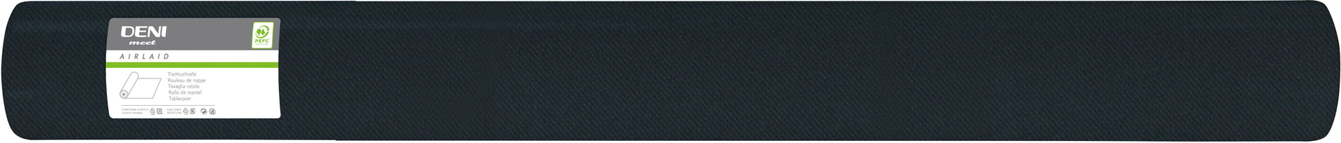 Deni Tischdecke auf Rolle – 120 cm×50 m, Papier (Airlaid), Schwarz