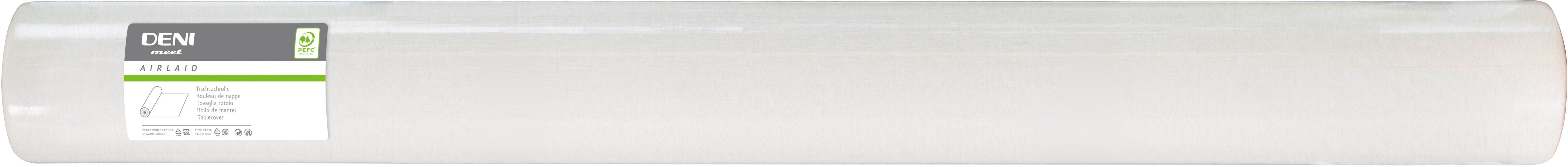 Deni Tischdecke auf Rolle – 120 cm×50 m, Papier (Airlaid), Weiss