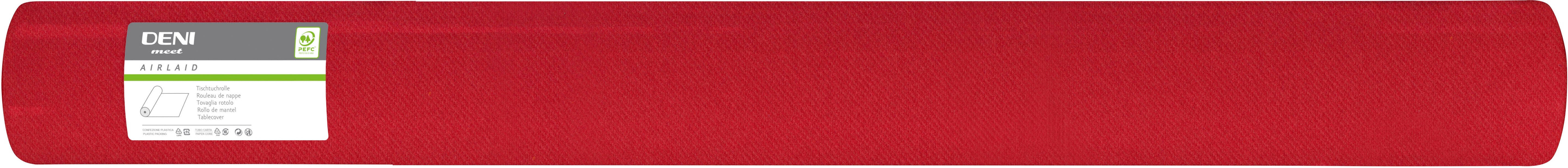 Deni Tischdecke auf Rolle – 120 cm×50 m, Papier (Airlaid), Rot
