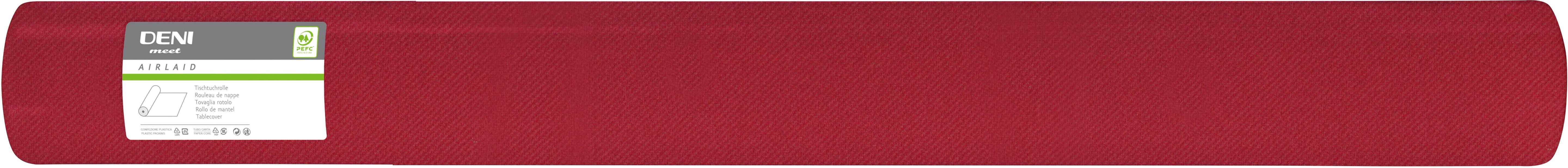 Deni Tischdecke auf Rolle – 120 cm×50 m, Papier (Airlaid), Bordeaux