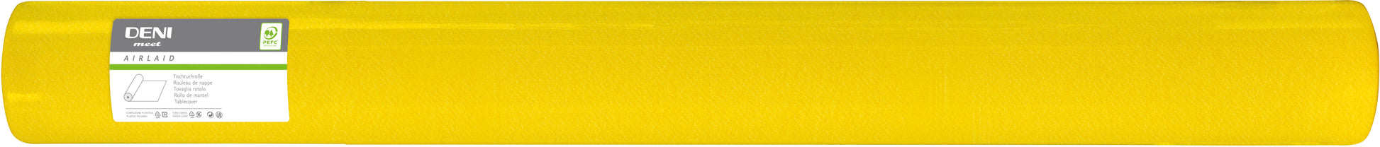 Deni Tischdecke auf Rolle – 120 cm×50 m, Papier (Airlaid), Gelb
