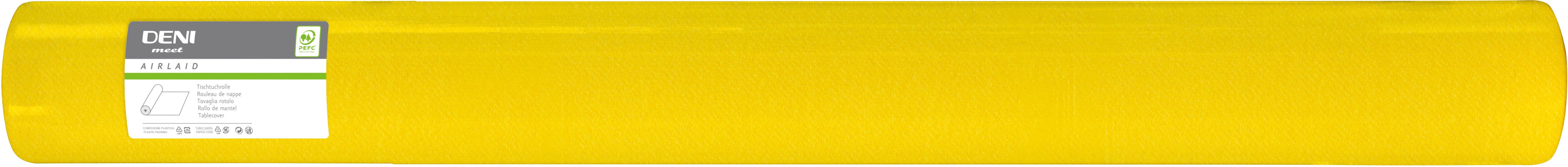 Deni Tischdecke auf Rolle – 120 cm×50 m, Papier (Airlaid), Gelb