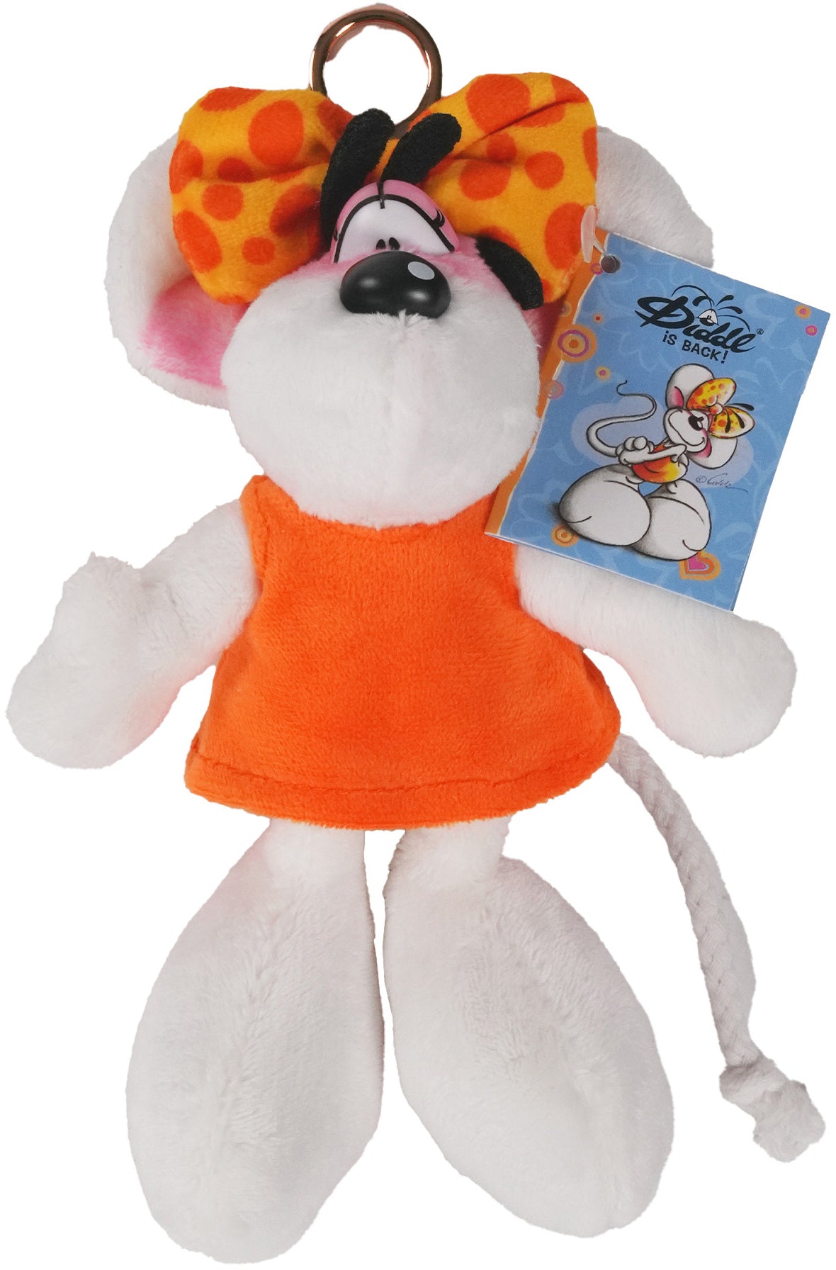 Diddl Plüsch-Schlüsselanhänger Diddlina – Plüsch, Orange, 150 mm