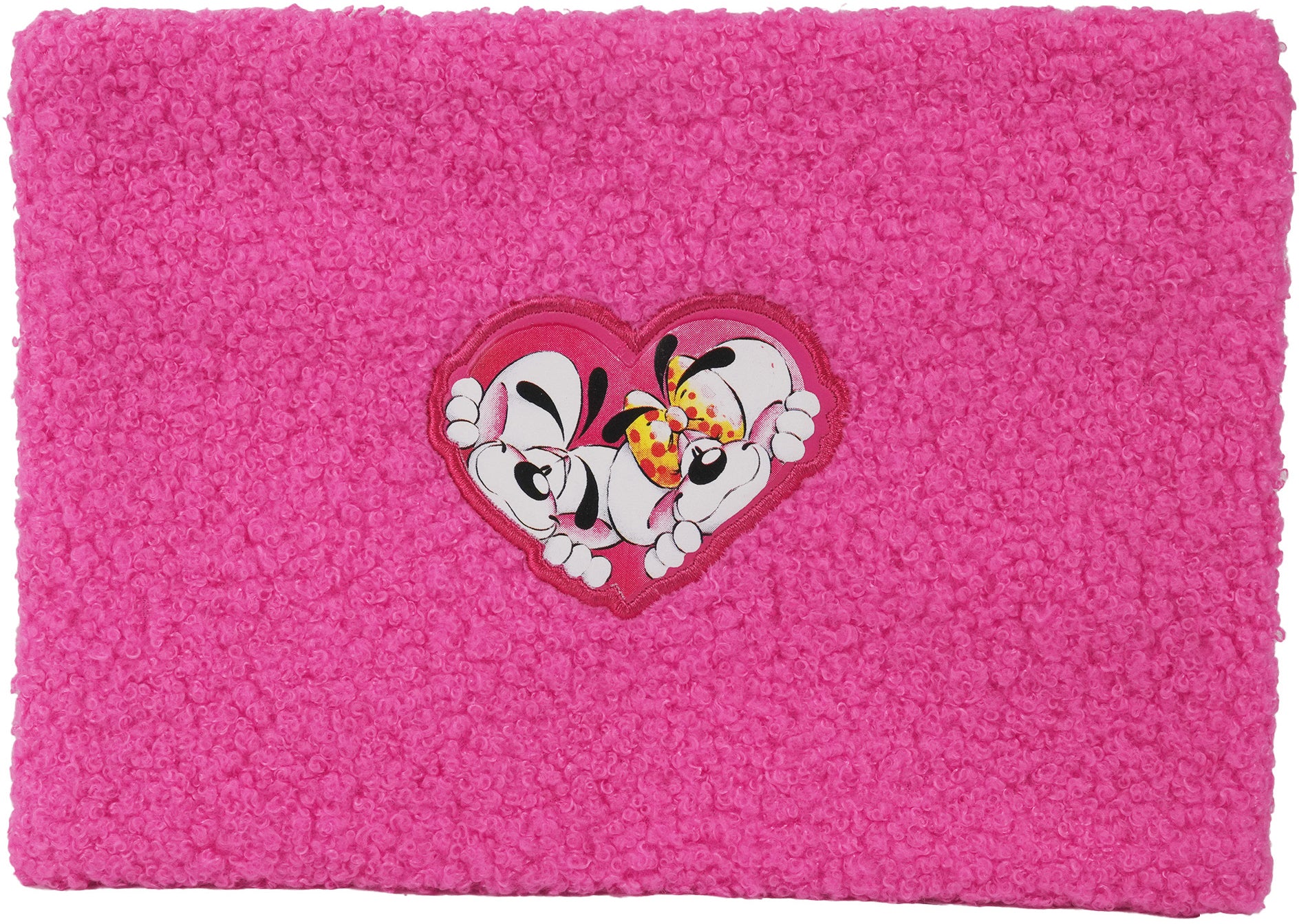 Diddl Reissverschlusstasche, Herz-Logo, Pink, Plüsch, 23,5 × 16,5 × 1 cm