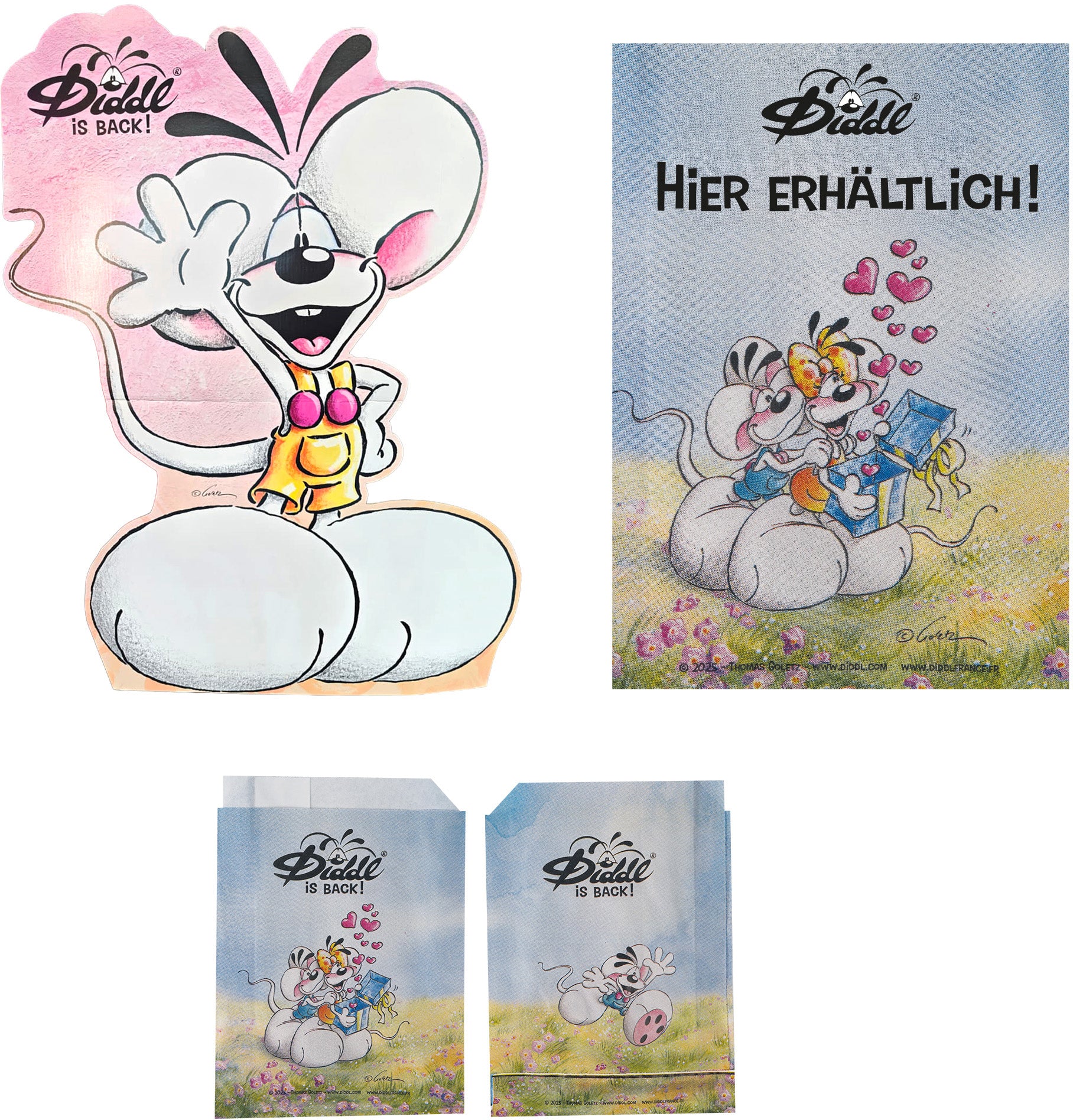 Diddl Plakatständer A3 – Aufsteller, Papiertüten, Plakate – Promotions-Pack 23768